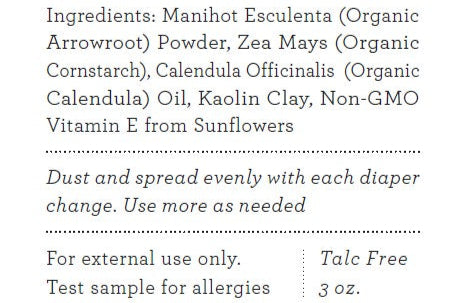 Organic Talc Free Baby Powder
